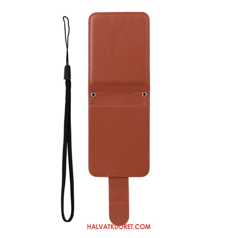 Puhelinkuoret Samsung Galaxy Z Flip 7 Fe Nahkakuvioinen Korttikotelo