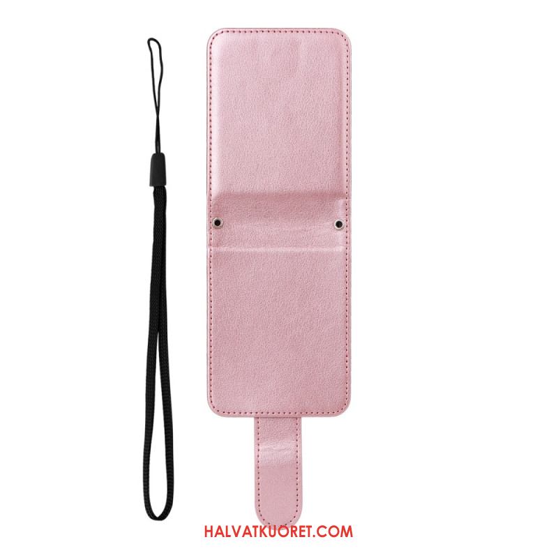 Puhelinkuoret Samsung Galaxy Z Flip 7 Fe Nahkakuvioinen Korttikotelo