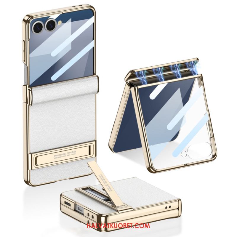 Puhelinkuoret Samsung Galaxy Z Flip 7 Keinonahka Ja Gkk-tuki