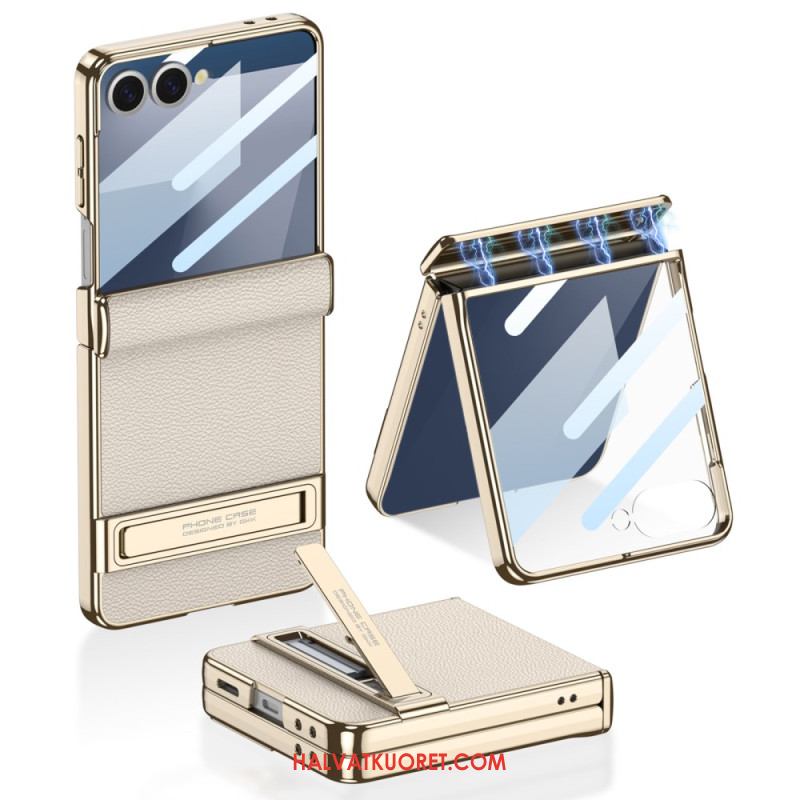 Puhelinkuoret Samsung Galaxy Z Flip 7 Keinonahka Ja Gkk-tuki