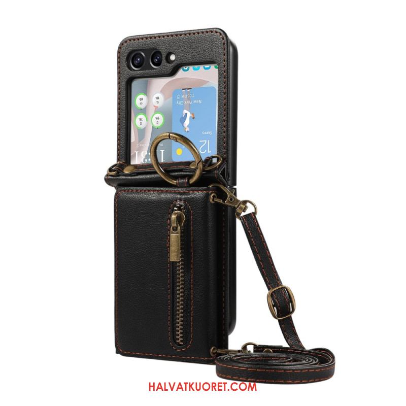 Puhelinkuoret Samsung Galaxy Z Flip 7 Lompakko Ja Olkahihna
