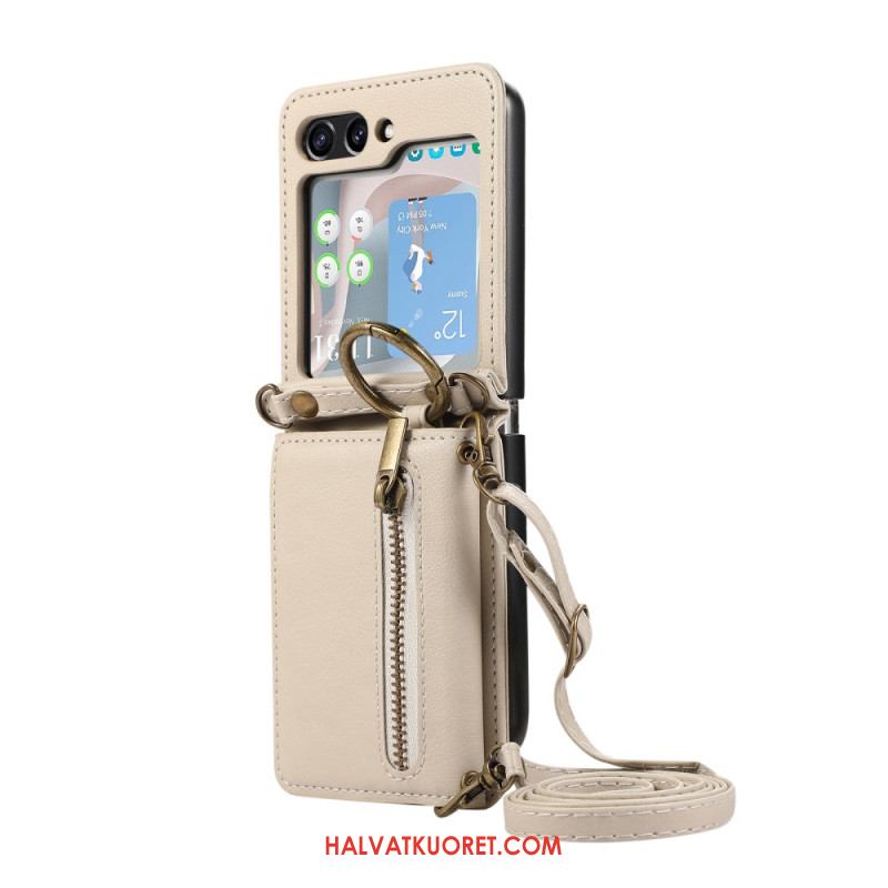 Puhelinkuoret Samsung Galaxy Z Flip 7 Lompakko Ja Olkahihna