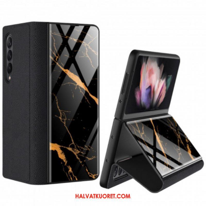 Puhelinkuoret Samsung Galaxy Z Fold 3 5G Kotelot Flip Gkk Marmori Karkaistu Lasi