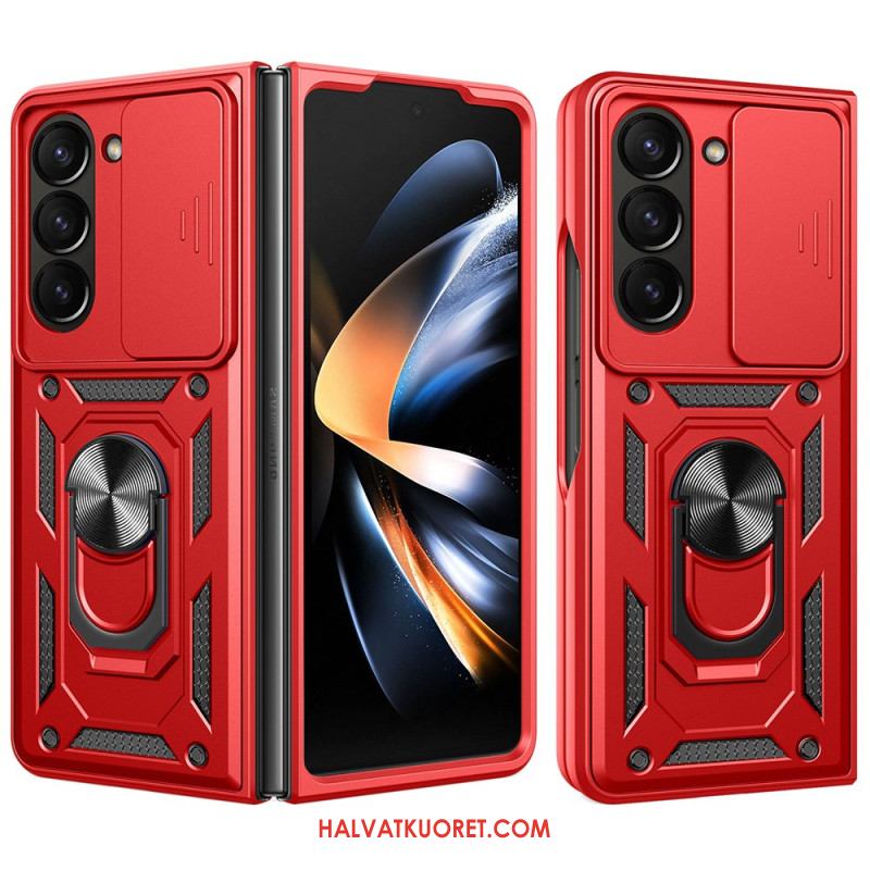 Puhelinkuoret Samsung Galaxy Z Fold 7 Sormuspidike Ja Liukuva Kameransuoja