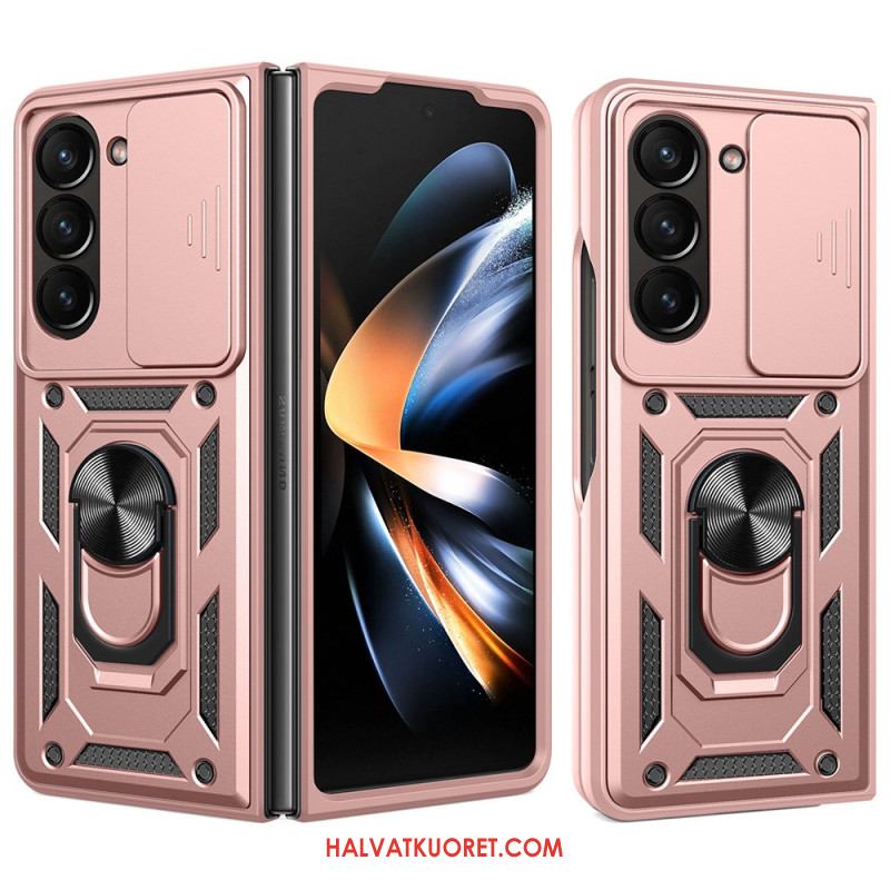 Puhelinkuoret Samsung Galaxy Z Fold 7 Sormuspidike Ja Liukuva Kameransuoja