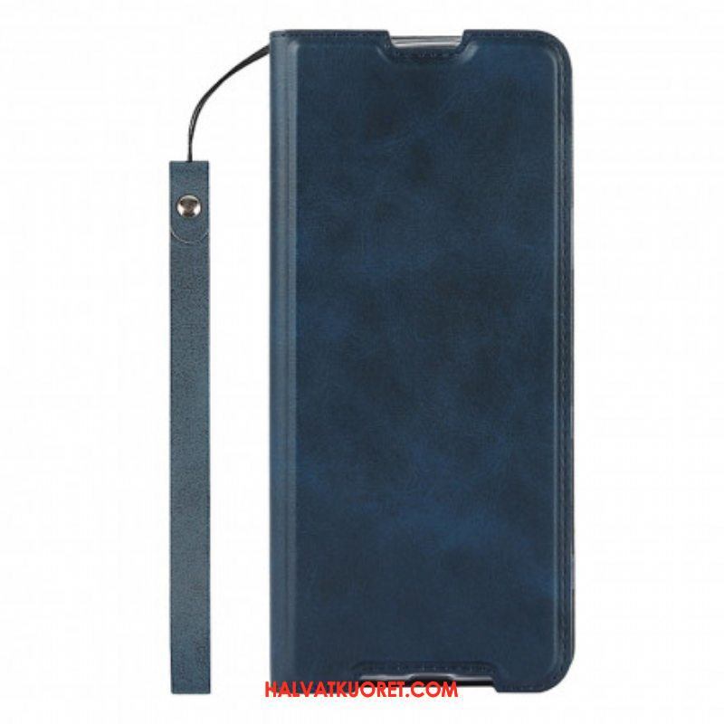 Puhelinkuoret Sony Xperia 1 III Suojaketju Kuori Kotelot Flip Faux Leather Class Strappy