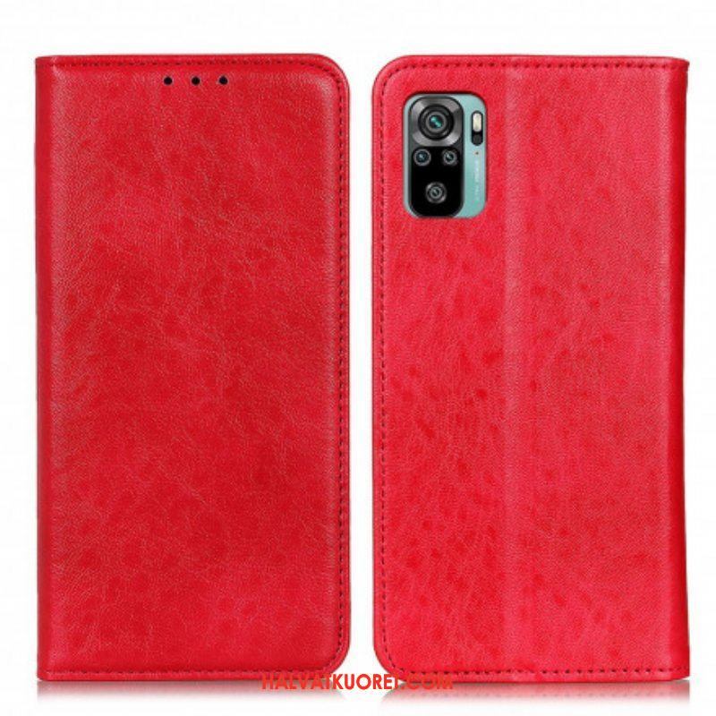 Puhelinkuoret Xiaomi Redmi Note 10 / 10S Kotelot Flip Teksturoitu Nahkaefekti