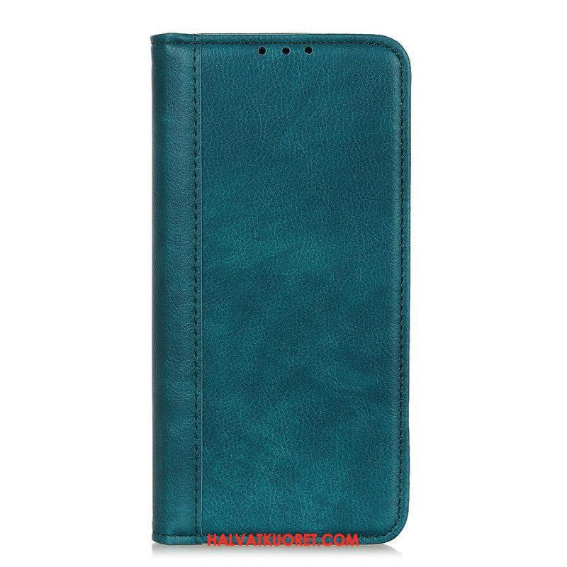 Puhelinkuoret Xiaomi Redmi Note 12 Pro Kotelot Flip Litsi Haljasnahkaa