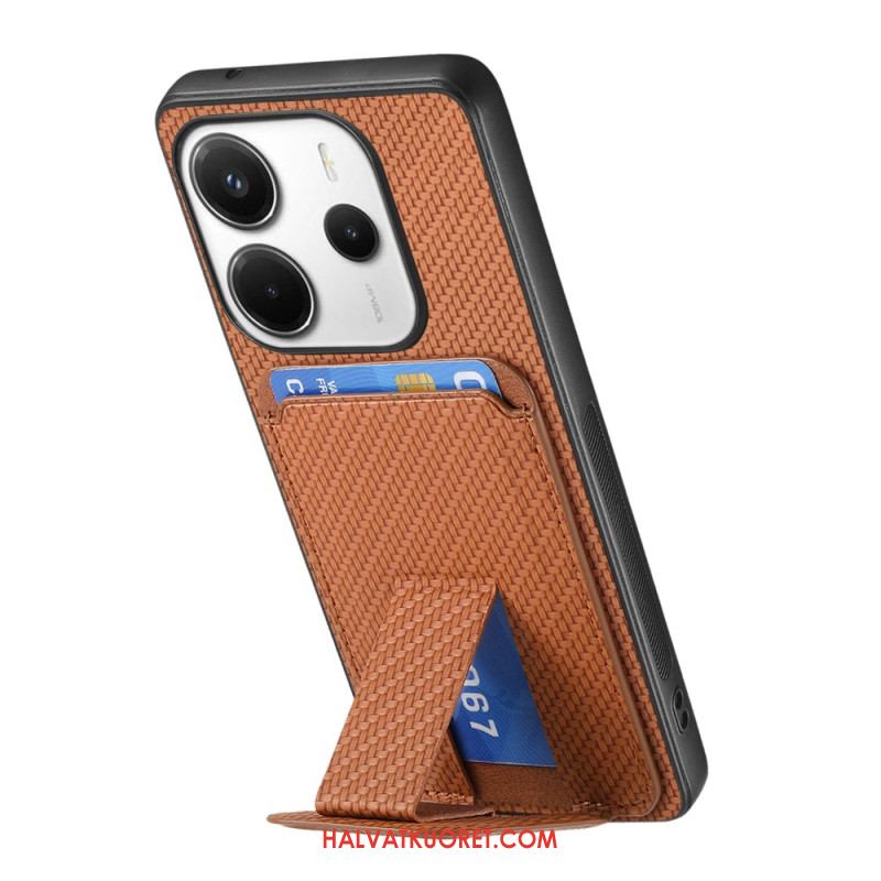 Puhelinkuoret Xiaomi Redmi Note 14 5g Hiilikuitukuvioinen Korttikotelo