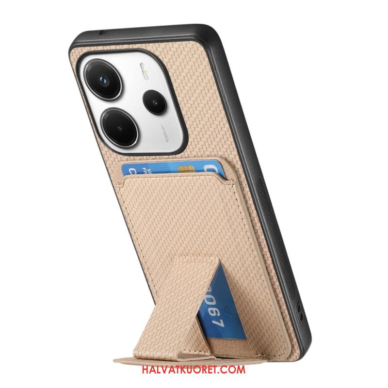 Puhelinkuoret Xiaomi Redmi Note 14 5g Hiilikuitukuvioinen Korttikotelo
