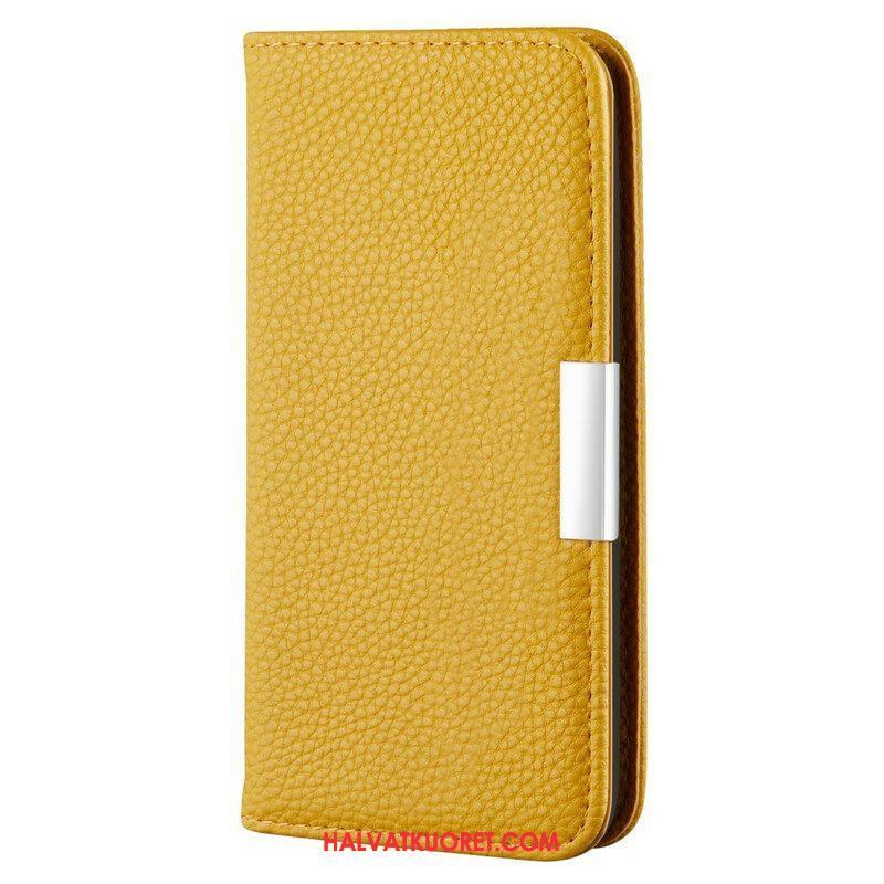Puhelinkuoret iPhone 13 Mini Kotelot Flip Keinonahka Litchi Ultra Chic