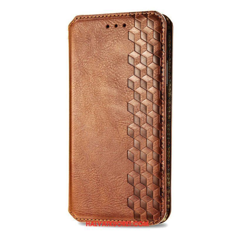 Puhelinkuoret iPhone 13 Mini Kotelot Flip Nahkaefekti Diamond Texture