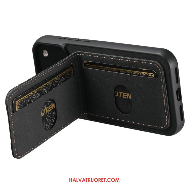 Puhelinkuoret iPhone 17 Pro Max Retrotyylinen Korttikotelo Ja Jalusta