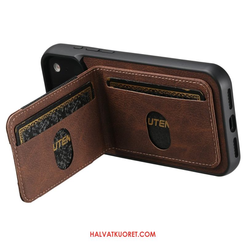 Puhelinkuoret iPhone 17 Pro Max Retrotyylinen Korttikotelo Ja Jalusta