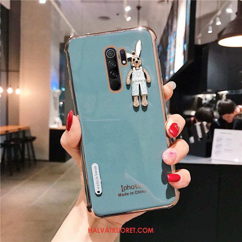 Redmi 9 Kuoret Silikoni Rhinestone Inlay Persoonallisuus, Redmi 9 Kuori Kotelo Pinnoitus Beige