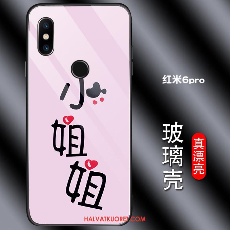 Redmi Note 6 Pro Kuoret Silikoni Punainen Persoonallisuus, Redmi Note 6 Pro Kuori Pehmeä Neste Kotelo Beige
