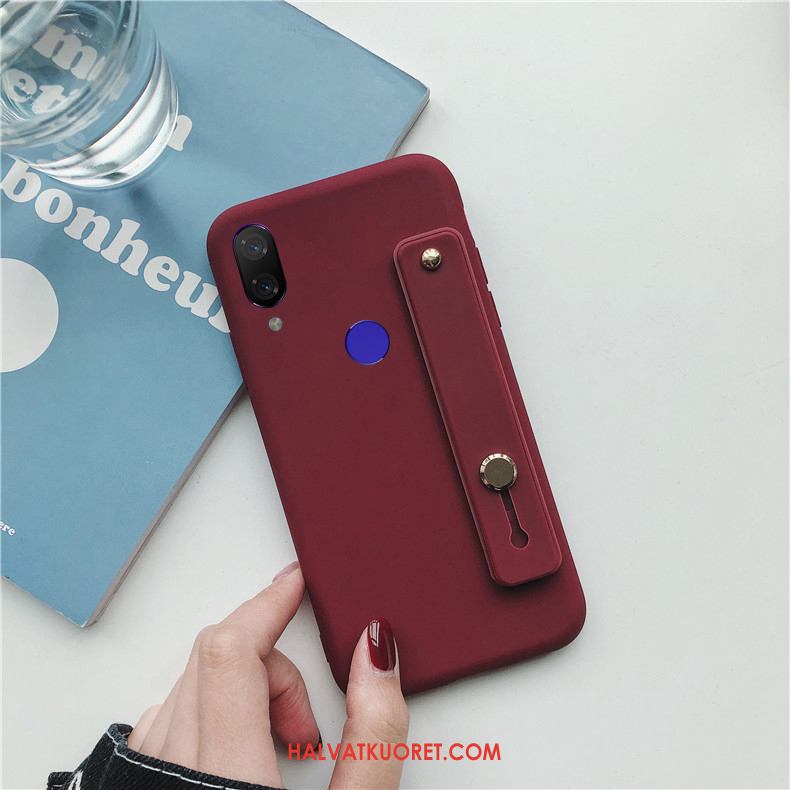 Redmi Note 7 Kuoret Kotelo Punainen Pesty Suede, Redmi Note 7 Kuori Pehmeä Neste Vihreä Beige