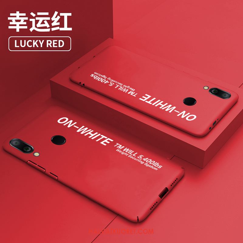 Redmi Note 7 Kuoret Murtumaton Luova Pesty Suede, Redmi Note 7 Kuori Persoonallisuus Net Red Beige