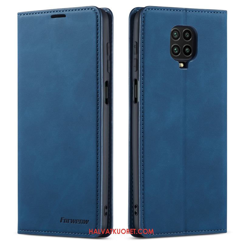 Redmi Note 9 Pro Kuoret Puhelimen Murtumaton Aito Nahka, Redmi Note 9 Pro Kuori Nahkakotelo Suojaus Beige