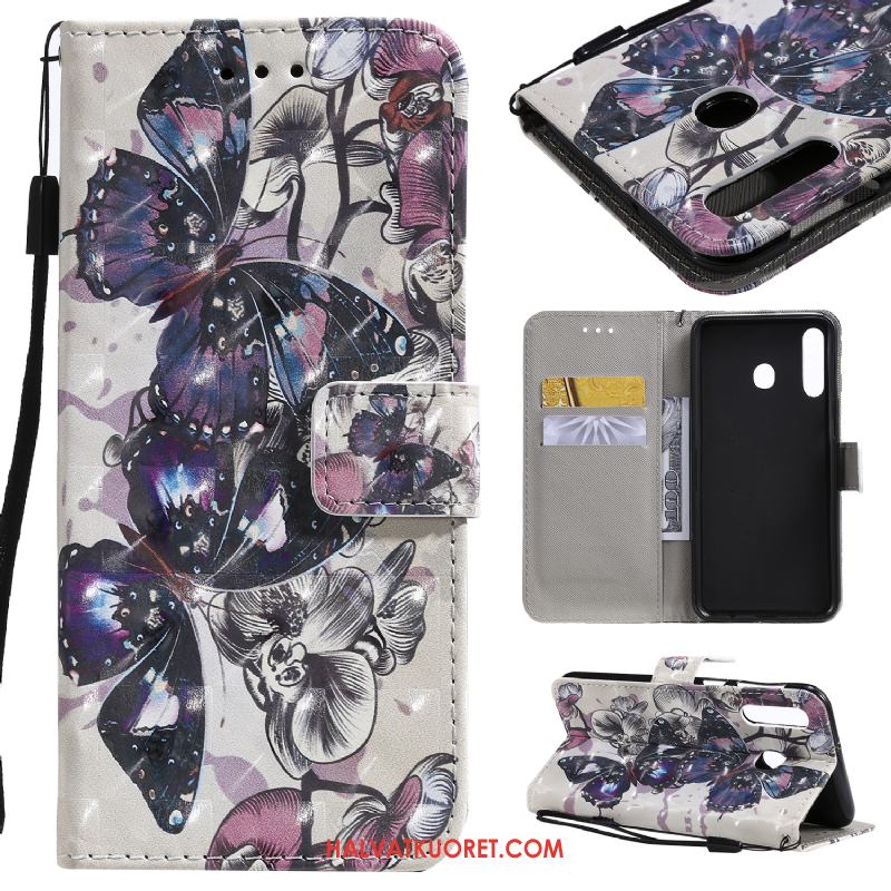 Samsung Galaxy A20s Kuoret Kotelo Puhelimen Valkoinen, Samsung Galaxy A20s Kuori Nahkakotelo
