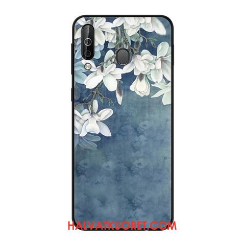 Samsung Galaxy A40s Kuoret Suojaus Kotelo Tähti, Samsung Galaxy A40s Kuori Pesty Suede Musta