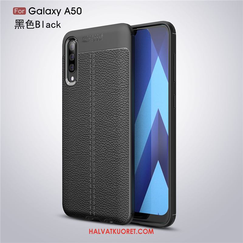 Samsung Galaxy A50 Kuoret Suojaus Murtumaton Nahka, Samsung Galaxy A50 Kuori Kukkakuvio All Inclusive