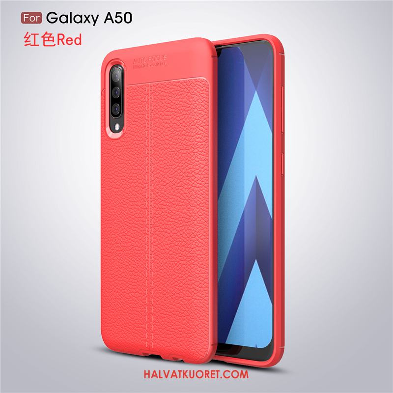 Samsung Galaxy A50 Kuoret Suojaus Murtumaton Nahka, Samsung Galaxy A50 Kuori Kukkakuvio All Inclusive