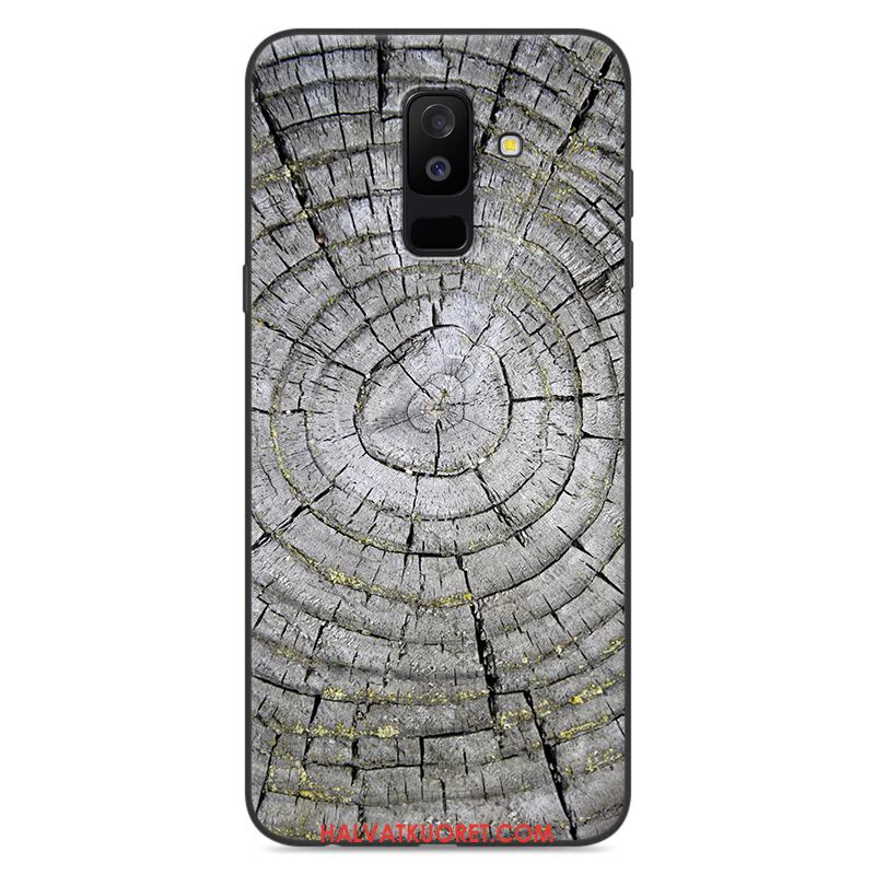 Samsung Galaxy A6 Kuoret Kotelo Silikoni Murtumaton, Samsung Galaxy A6 Kuori Valkoinen Tähti Braun