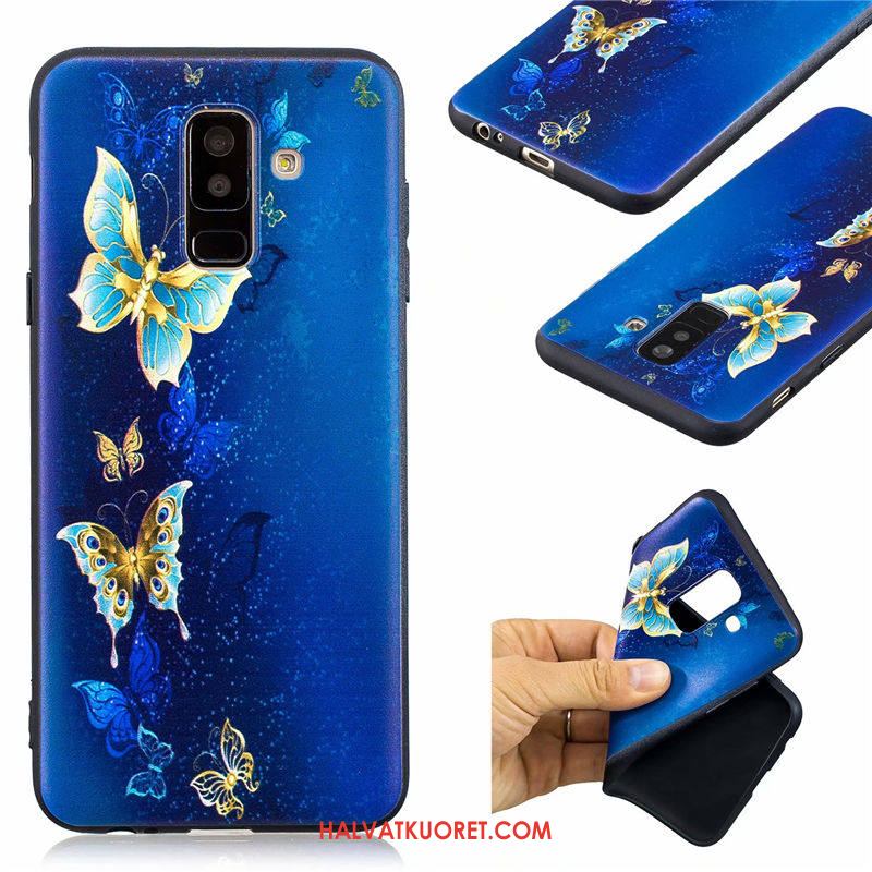 Samsung Galaxy A6+ Kuoret Murtumaton Tähti Sarjakuva, Samsung Galaxy A6+ Kuori Sininen Silikoni