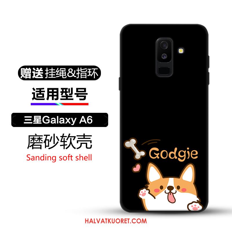 Samsung Galaxy A6+ Kuoret Suojaus Murtumaton, Samsung Galaxy A6+ Kuori Luova Musta