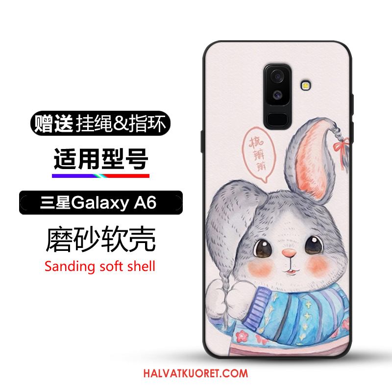 Samsung Galaxy A6+ Kuoret Suojaus Murtumaton, Samsung Galaxy A6+ Kuori Luova Musta