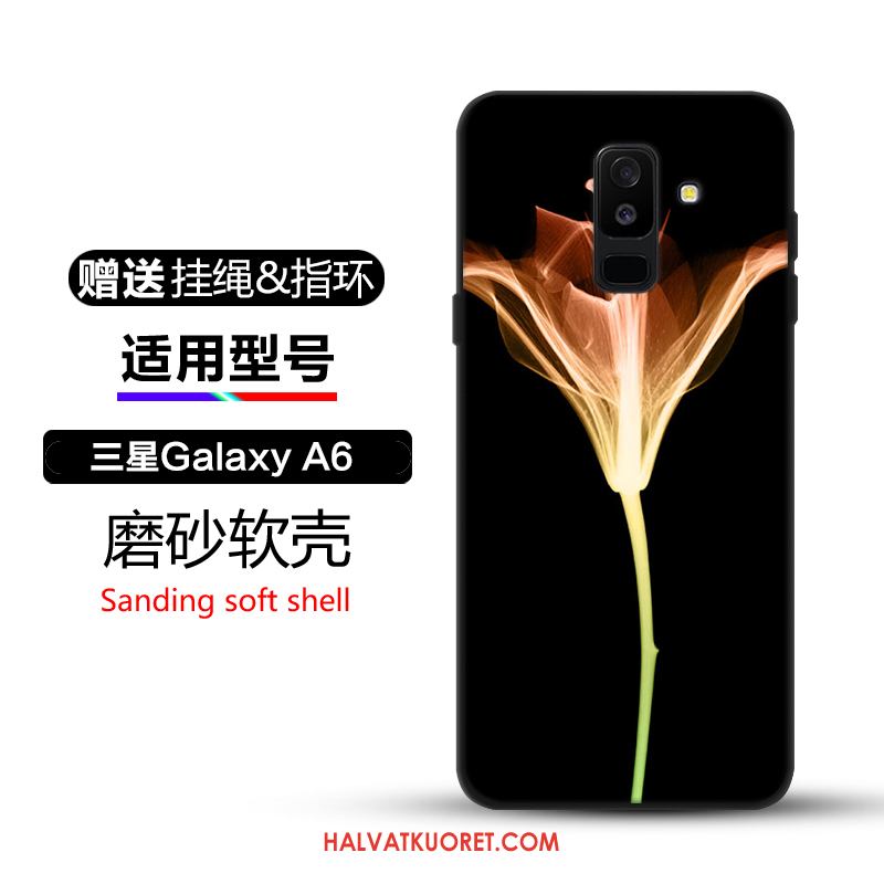 Samsung Galaxy A6+ Kuoret Suojaus Murtumaton, Samsung Galaxy A6+ Kuori Luova Musta