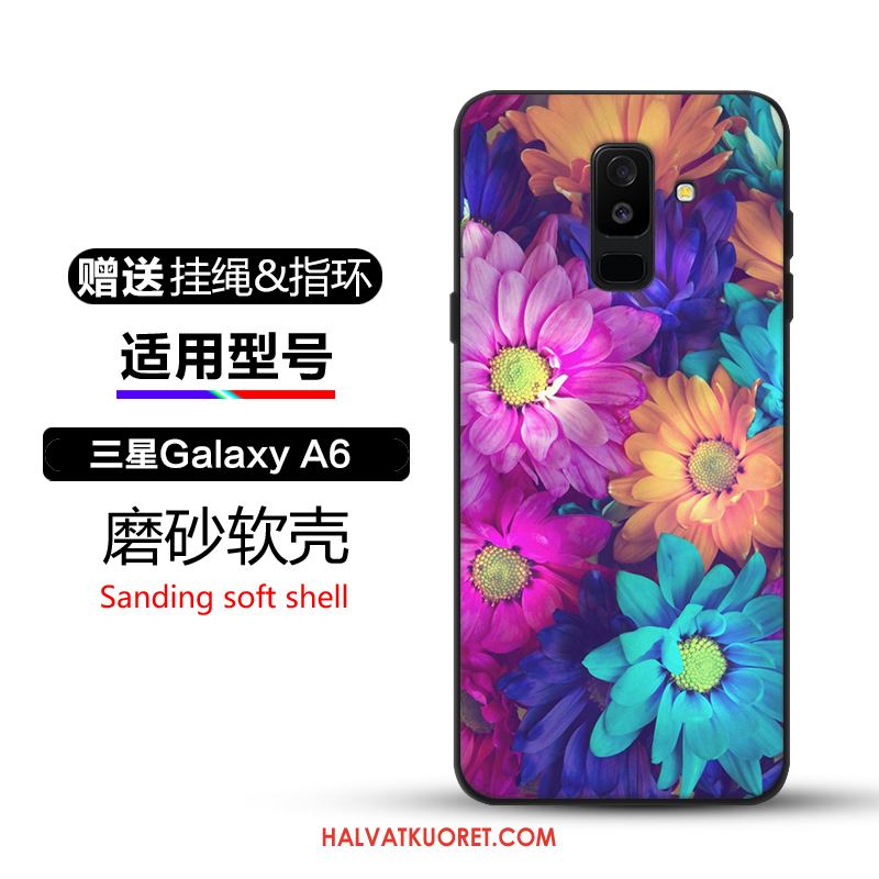 Samsung Galaxy A6+ Kuoret Suojaus Murtumaton, Samsung Galaxy A6+ Kuori Luova Musta