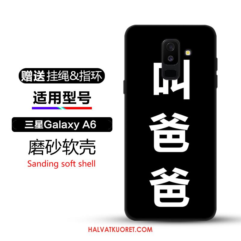 Samsung Galaxy A6+ Kuoret Suojaus Murtumaton, Samsung Galaxy A6+ Kuori Luova Musta