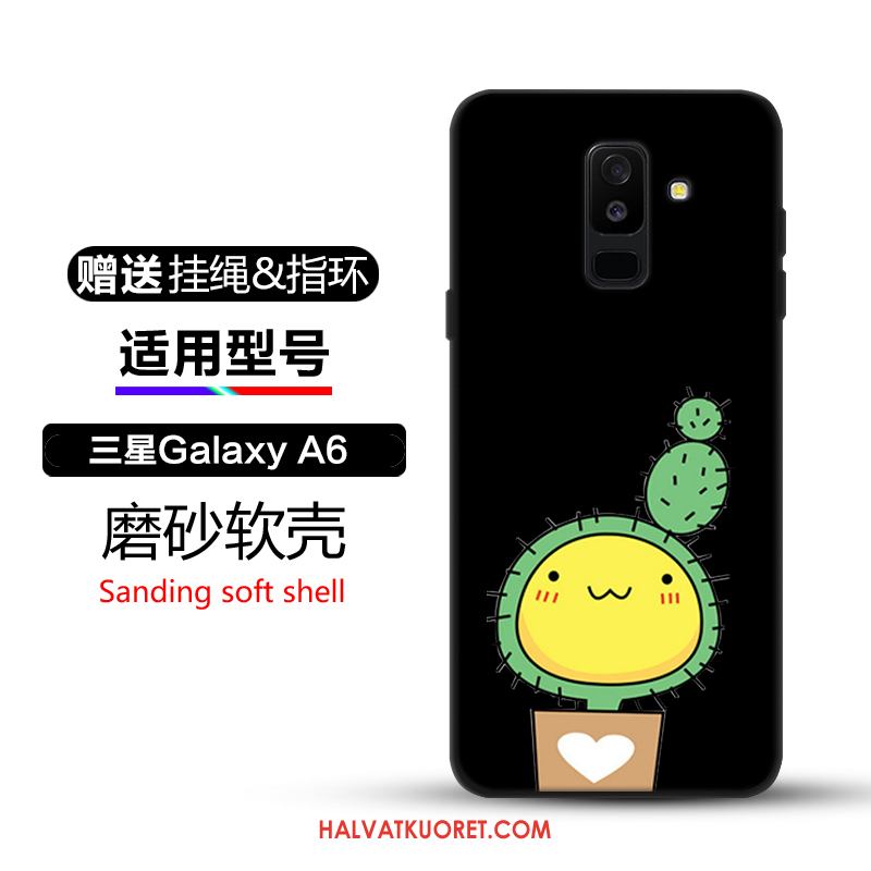 Samsung Galaxy A6+ Kuoret Suojaus Murtumaton, Samsung Galaxy A6+ Kuori Luova Musta