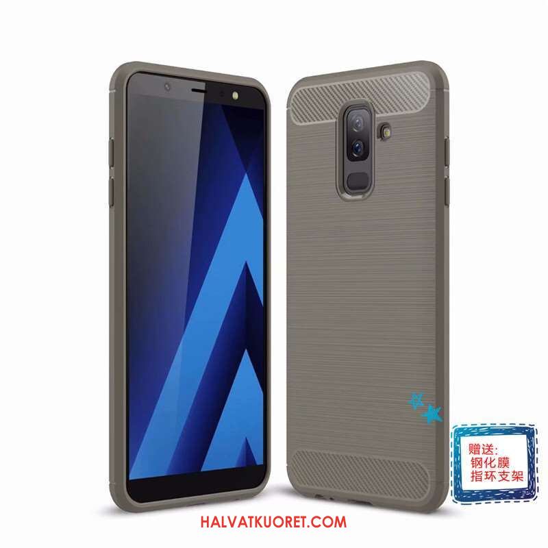 Samsung Galaxy A6+ Kuoret Syvä Väri Silikoni All Inclusive, Samsung Galaxy A6+ Kuori Kotelo Musta