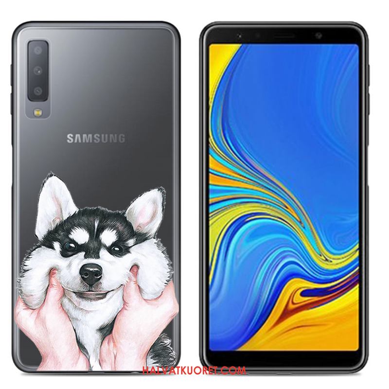 Samsung Galaxy A7 2018 Kuoret Murtumaton Puhelimen Kotelo, Samsung Galaxy A7 2018 Kuori Suojaus Pehmeä Neste