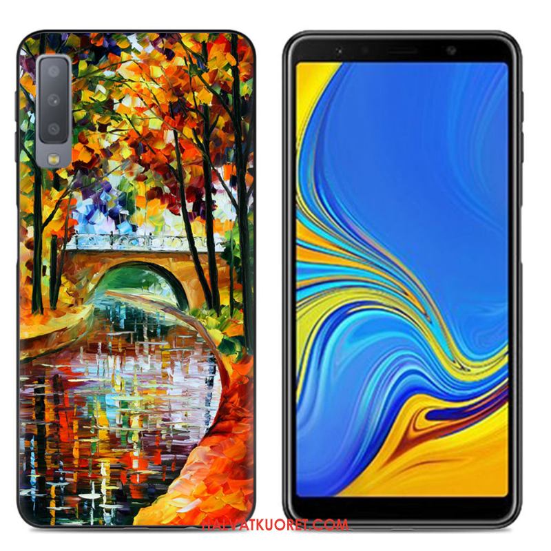 Samsung Galaxy A7 2018 Kuoret Murtumaton Puhelimen Kotelo, Samsung Galaxy A7 2018 Kuori Suojaus Pehmeä Neste