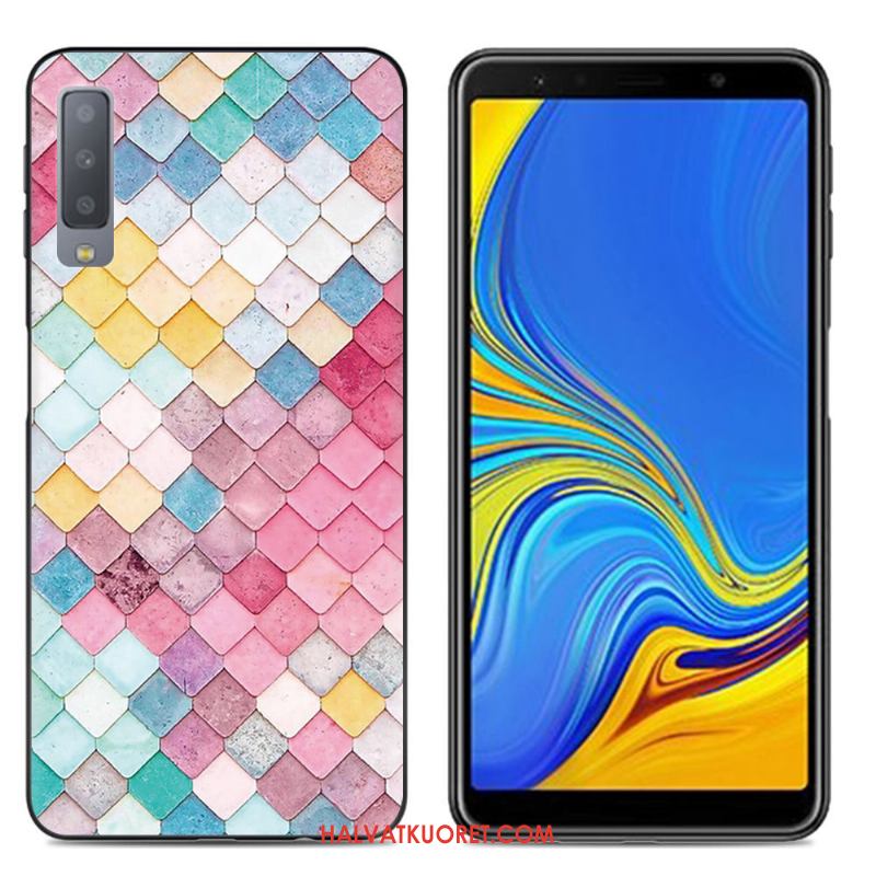 Samsung Galaxy A7 2018 Kuoret Murtumaton Puhelimen Kotelo, Samsung Galaxy A7 2018 Kuori Suojaus Pehmeä Neste