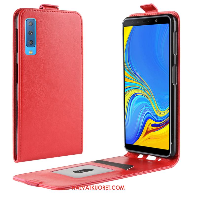 Samsung Galaxy A7 2018 Kuoret Puhelimen Kukkakuvio Kortti, Samsung Galaxy A7 2018 Kuori Tähti Braun