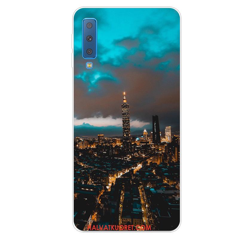 Samsung Galaxy A7 2018 Kuoret Suojaus Puhelimen Murtumaton, Samsung Galaxy A7 2018 Kuori Sininen