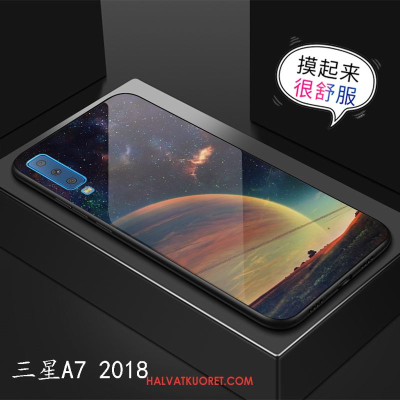 Samsung Galaxy A7 2018 Kuoret Tähtitaivas Kotelo Violetti, Samsung Galaxy A7 2018 Kuori Peili Tila