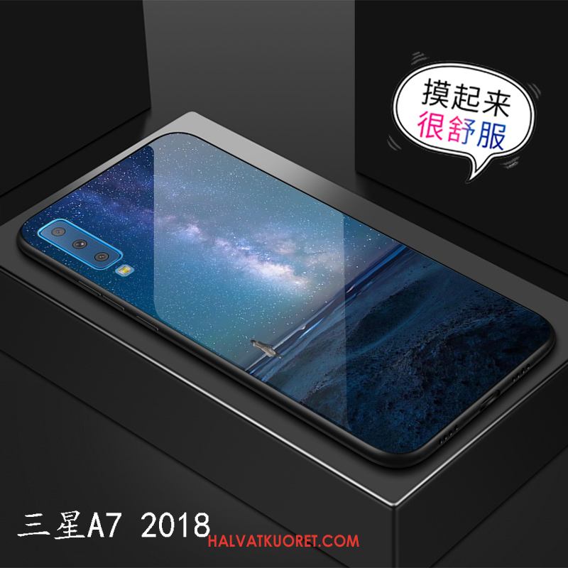 Samsung Galaxy A7 2018 Kuoret Tähtitaivas Kotelo Violetti, Samsung Galaxy A7 2018 Kuori Peili Tila