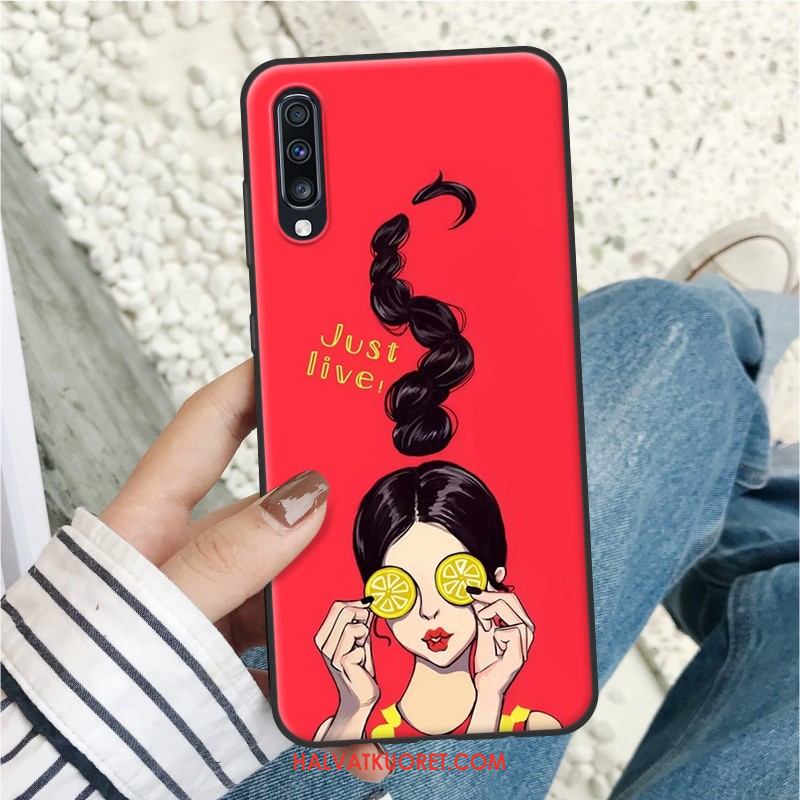 Samsung Galaxy A70 Kuoret Kotelo Pehmeä Neste, Samsung Galaxy A70 Kuori Puhelimen Net Red