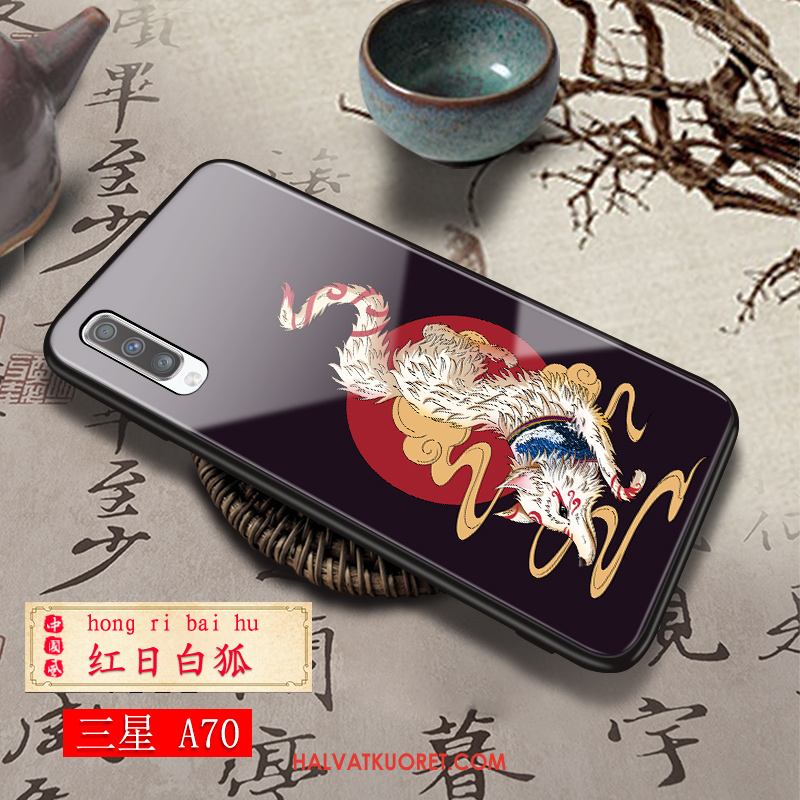 Samsung Galaxy A70 Kuoret Lasi Murtumaton Net Red, Samsung Galaxy A70 Kuori Persoonallisuus Kotelo