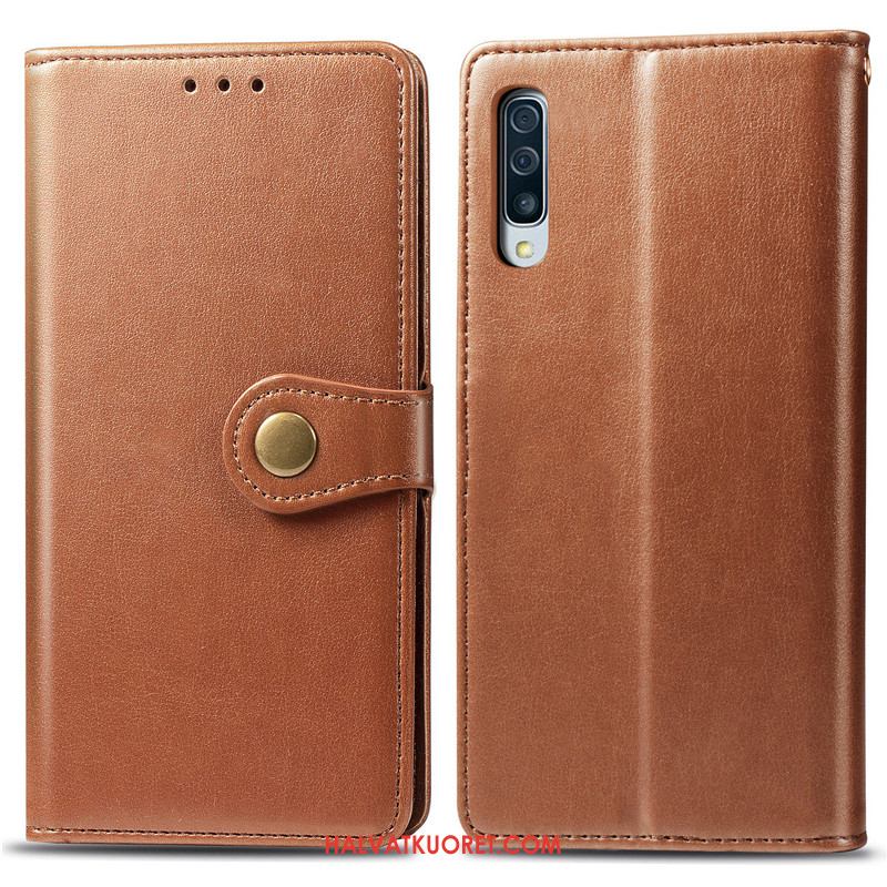 Samsung Galaxy A70s Kuoret Liiketoiminta Punainen, Samsung Galaxy A70s Kuori Nahkakotelo Tähti