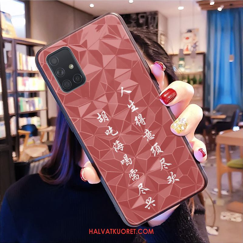 Samsung Galaxy A71 Kuoret Kukkakuvio Suojaus Trendi, Samsung Galaxy A71 Kuori Persoonallisuus Timantti