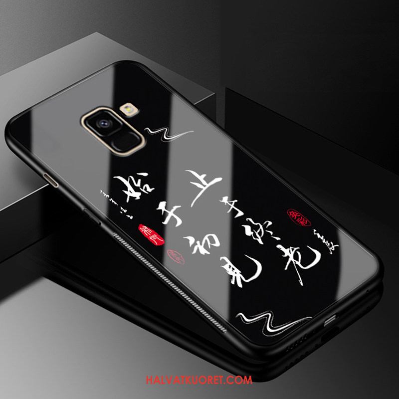 Samsung Galaxy A8 2018 Kuoret Puhelimen Tähti Luova, Samsung Galaxy A8 2018 Kuori Musta Lasi