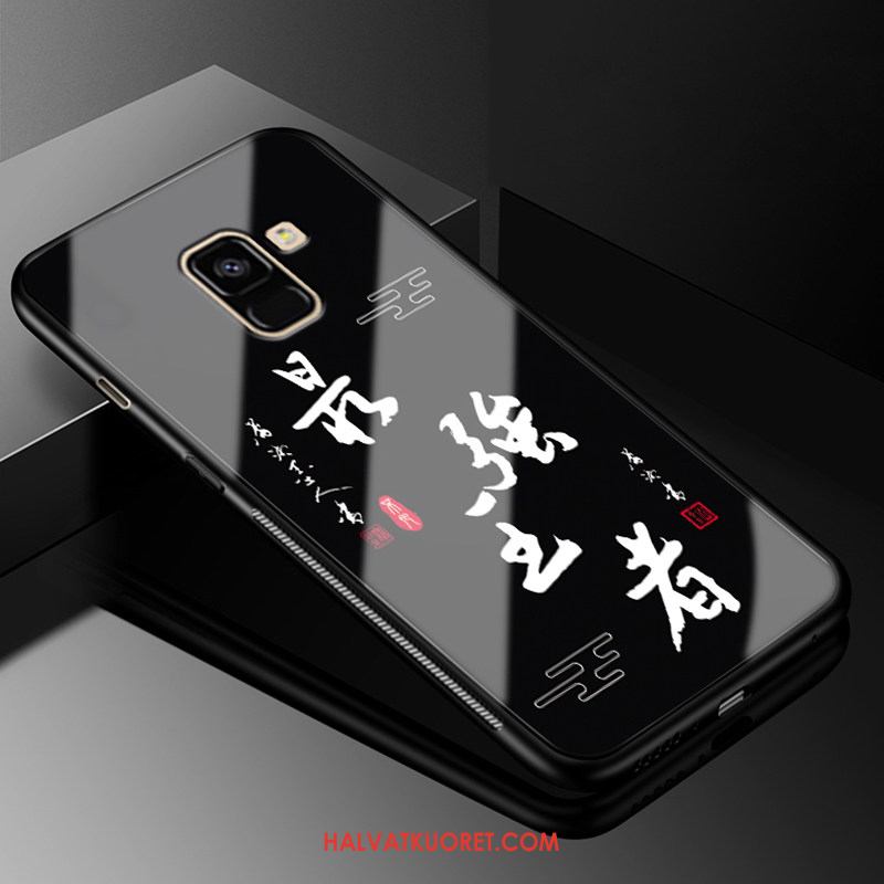 Samsung Galaxy A8 2018 Kuoret Puhelimen Tähti Luova, Samsung Galaxy A8 2018 Kuori Musta Lasi