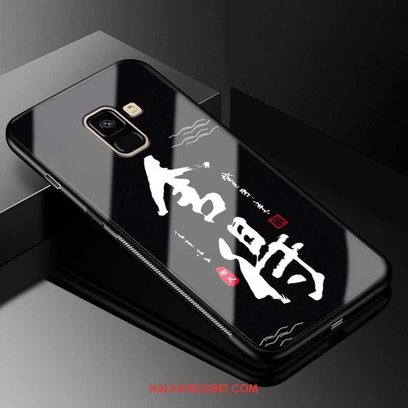 Samsung Galaxy A8 2018 Kuoret Puhelimen Tähti Luova, Samsung Galaxy A8 2018 Kuori Musta Lasi